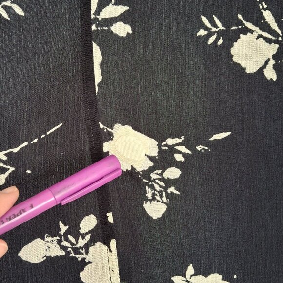 Lucky Brand Floral Kimono Sz O/S Embroidered Neutral Minimalist Boho Beach - Picture 10 of 12